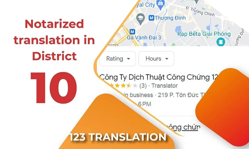 Notarized translation in District 10 – 123 Translation