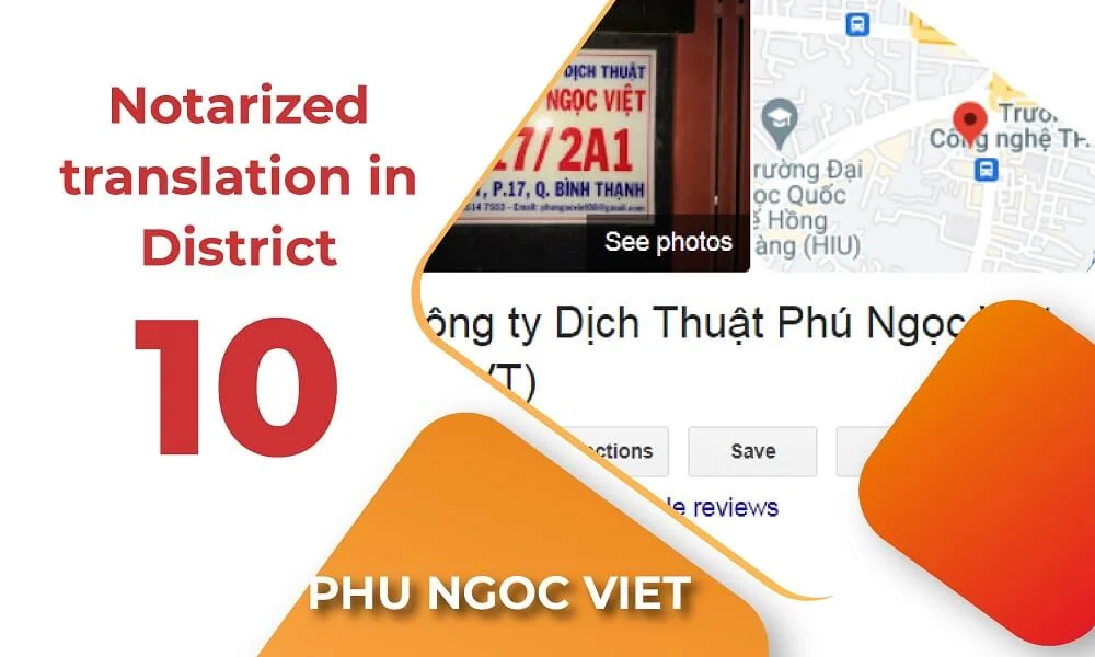 Notarized translation of District 10 - Phu Ngoc Viet