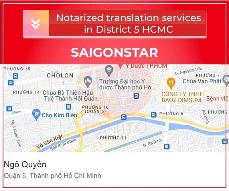Notarized translation in District 5 – Saigonstar