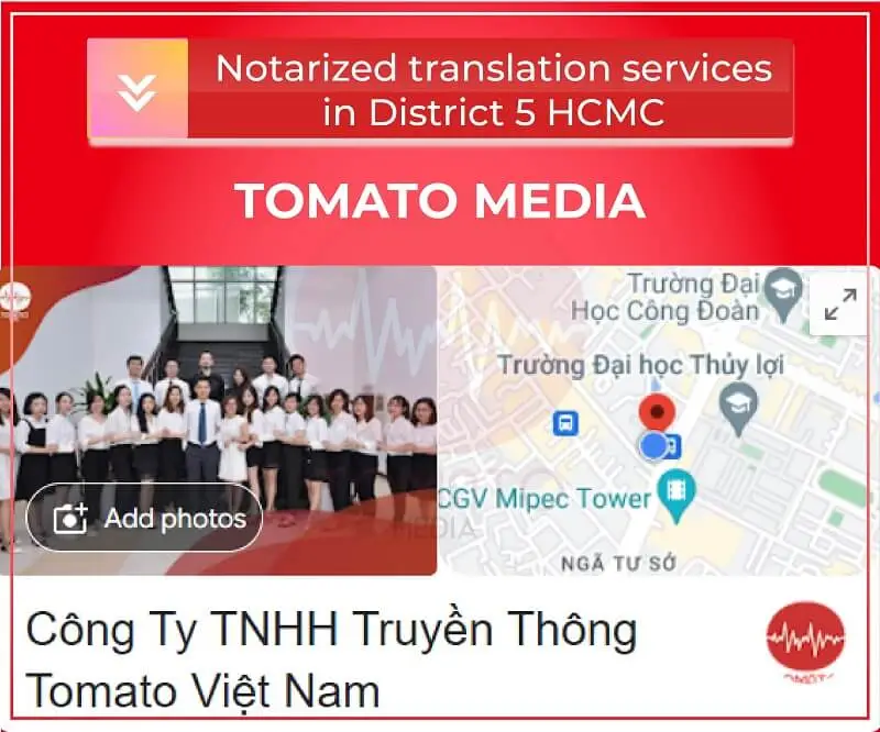 Notarized translation in District 5 - Tomato Media Translation