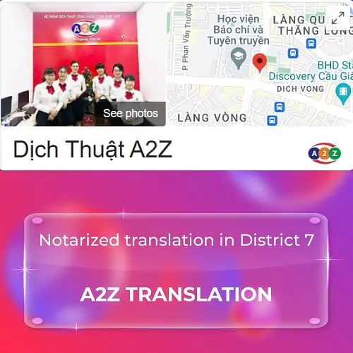District 7 Translation – A2Z