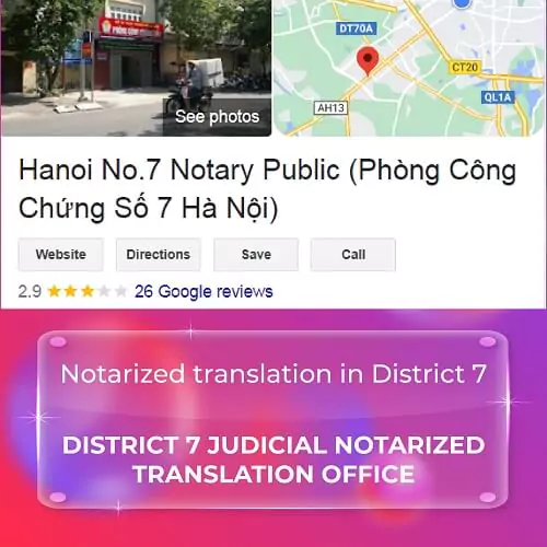 Notarized Translation in District 7 – District 7 Judicial Notarized Translation Office