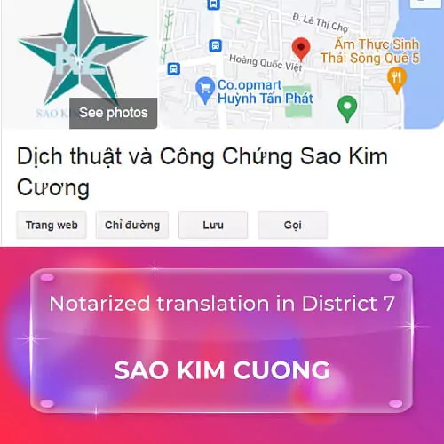 Notarized translation in District 7 – Sao Kim Cuong Translation