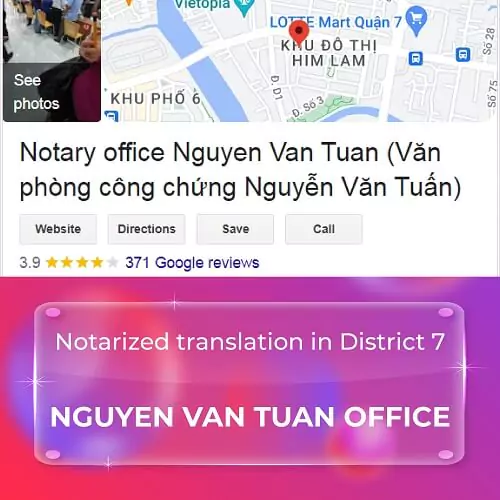Notary office in District 7 - Nguyen Van Tuan Office