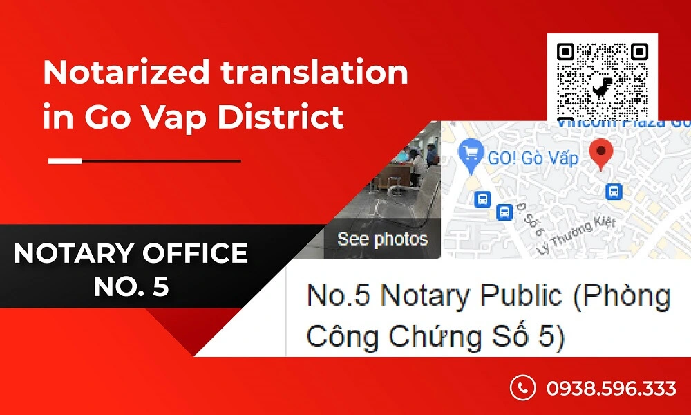 Translation services in Go Vap District – Notary Office No. 5