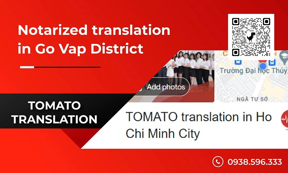 Notarized translation in Go Vap District – Tomato Media