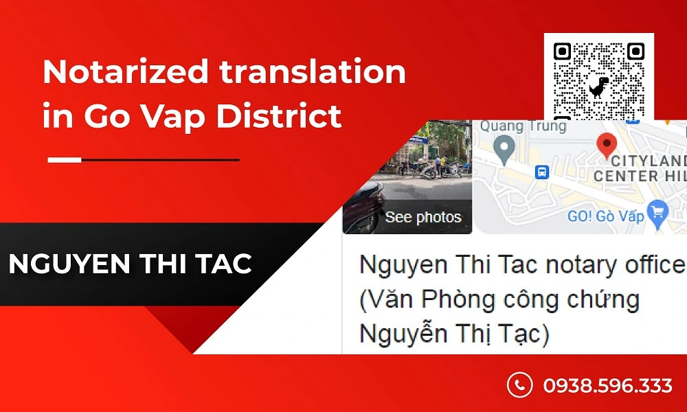 Translation services in Go Vap District - Nguyen Thi Tac Notary Office
