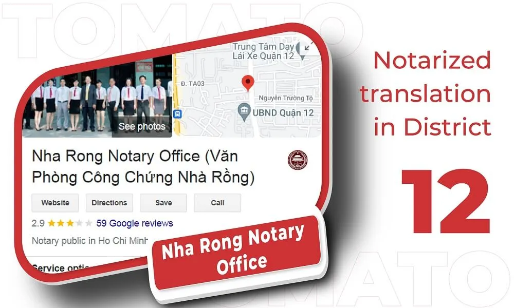 Translation services in District 12 - Nha Rong Notary Office