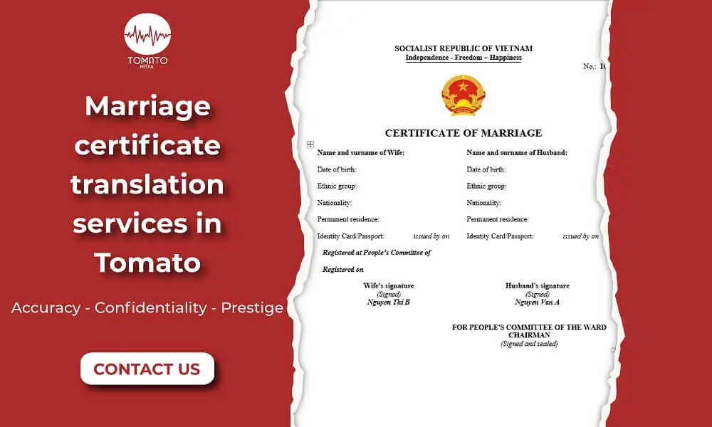 notarized translation of marriage certificates - 1