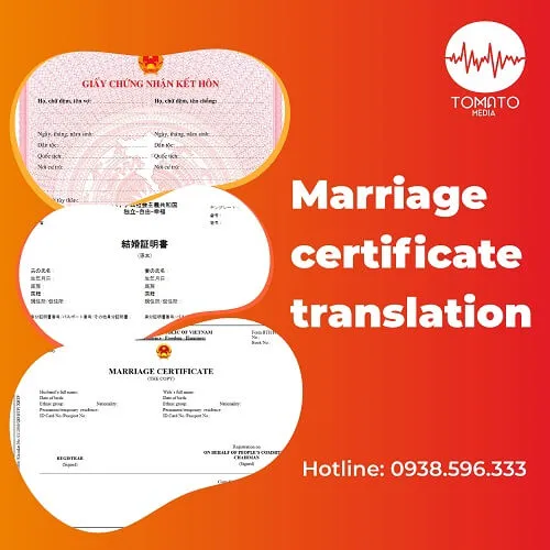 Marriage certificate translation services