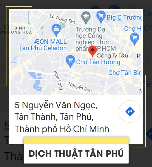 Dịch thuật quận Tân Phú - Công Ty TNHH Thương Mại Dịch Vụ T&U