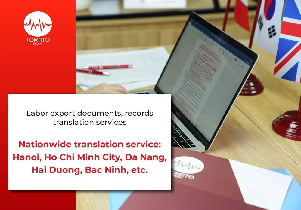 Prestigious labor export document translation services in Hanoi and nationwide