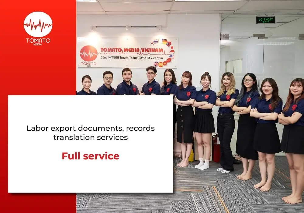 Translation services for labor export records, documents, and papers