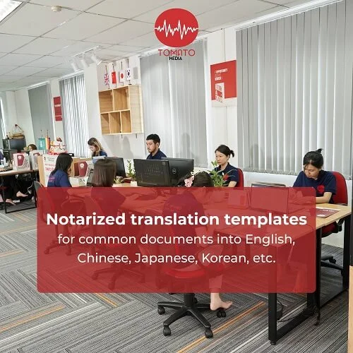 notarized translation templates