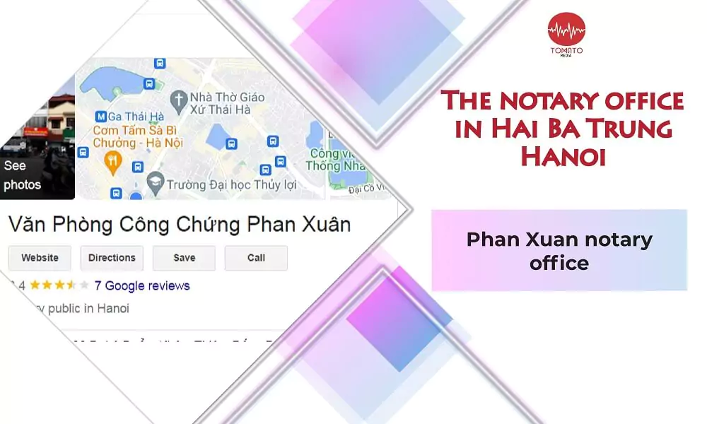 Phan Xuan notary office in Hai Ba Trung District