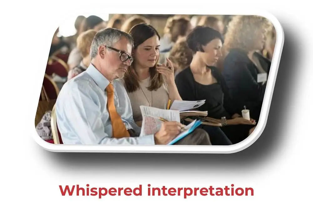 Types of interpretation - Whispered interpretation