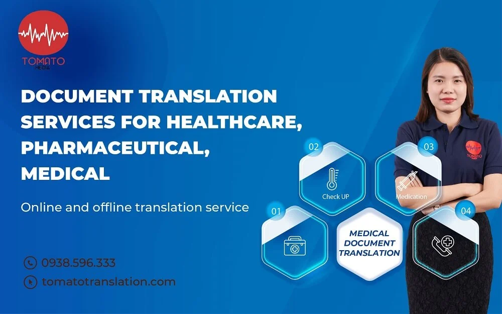 Document translation services for healthcare, pharmaceutical, and medical companies at Tomato - 1