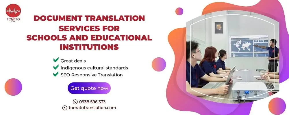 Document, video, and website translation services for schools and educational institutions