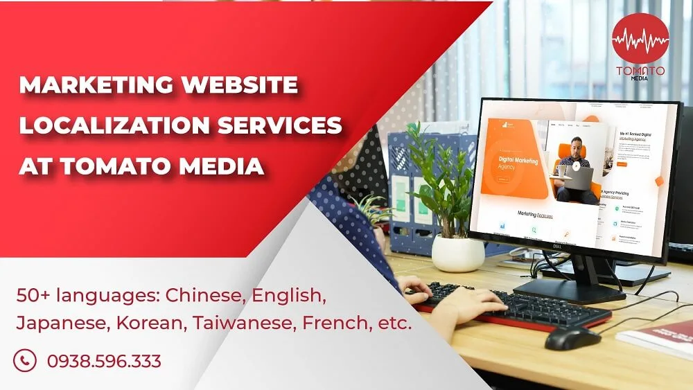 Marketing website localization services at Tomato