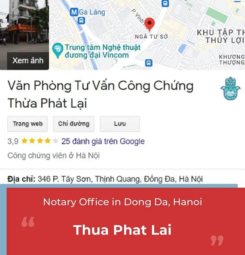 Notary consulting office in Dong Da – Thua Phat Lai