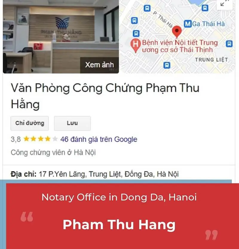 Notary office of Dong Da District - Pham Thu Hang