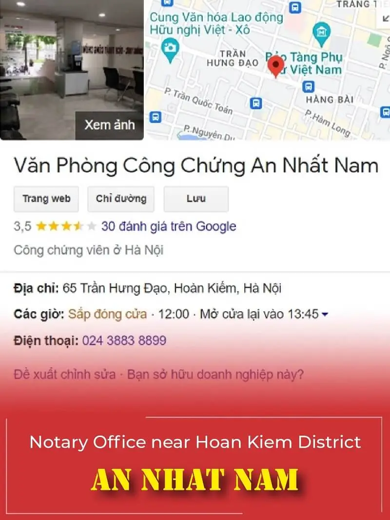 Notary office of Hoan Kiem District - An Nhat Nam