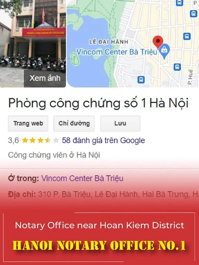 Hanoi Notary Office No.1 - near Hoan Kiem