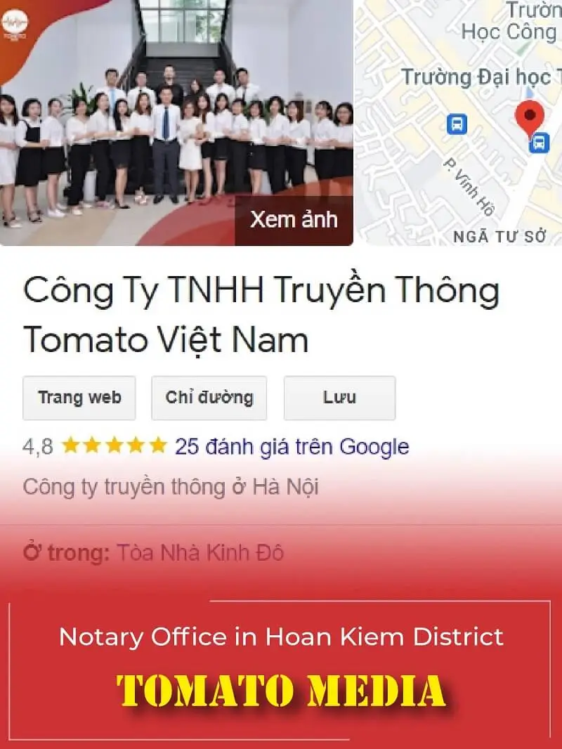 Tomato Media - notarized translation services in Hoan Kiem District and nationwide