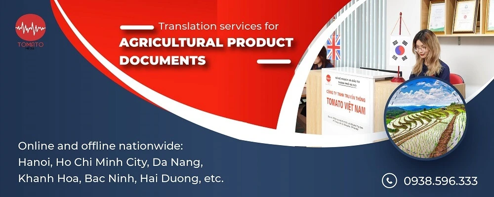 Translation services for agricultural product documents - 2