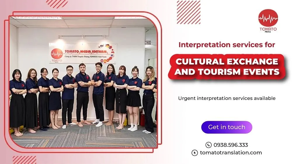Interpretation services for cultural exchange and tourism events
