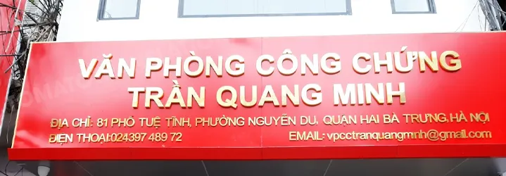 Văn phòng công chứng Trần Quang Minh