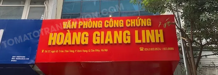 Văn phòng công chứng Hà Nội - Hoàng Giang Linh