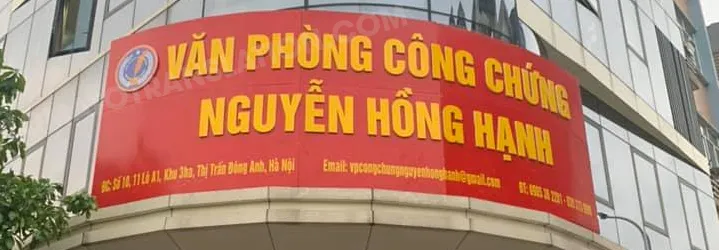 Văn phòng công chứng Nguyễn Hồng Hạnh