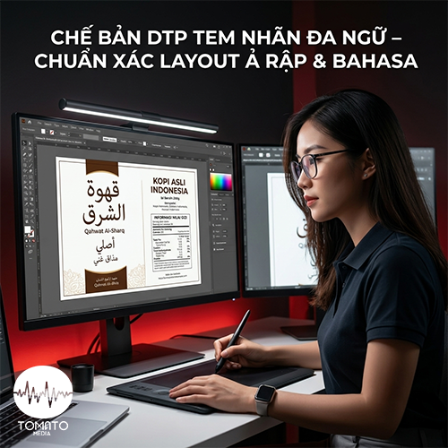 DTP tem nhãn đa ngữ
